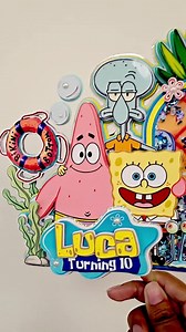 Handmade SPONGE BOB Shaker Cake Topper | Fun Kids Birthday Party Decor - Etsy