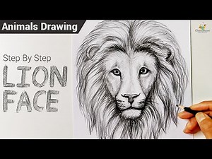 How To Draw Lion Face Step By Step | With Pencil Drawing & Shading | Sher ka chitra