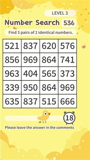 Number Pairs for a Sharp Memory 3-536