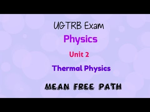 UG TRB Physics unit 2/Thermal Physics/ mean free path#ugtrb exam #ugtrbphysics