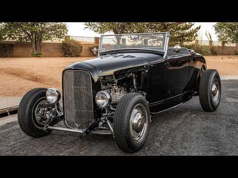 1930 Ford Model A Roadster Hot Rod 239ci V8 Walk-around Video