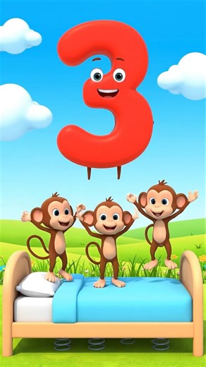 Number 3 with Playdoh! Count to 3 | Five Little Monkeys Song #cocomelon #toddlerlearning #shorts