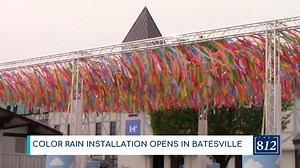 11K views · 354 reactions | An art installation called "Color Rain" just unveiled in Batesville! This Batesville Area Arts Council project might be the first-of-its-kind in the U.S. | The 812 | Facebook