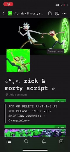 #SHIFTINGSCRIPTS ☆ made a rick & morty script ! @krmzyn #blackshifter #blkshifter #realityshifting #shifting #shifttok #pocshifter #scripting #shiftingrealities