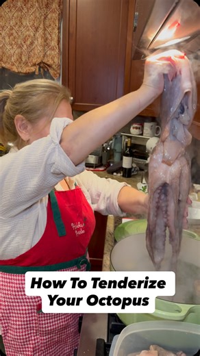 This is the trick to tenderizing your octopus for your seafood salad! | Brooklyn Bitess