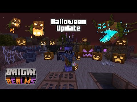 Fighting Pumpkin Spirits In Minecraft! 🎃 | Origin Realms Halloween Update (Patch 0.12.0)