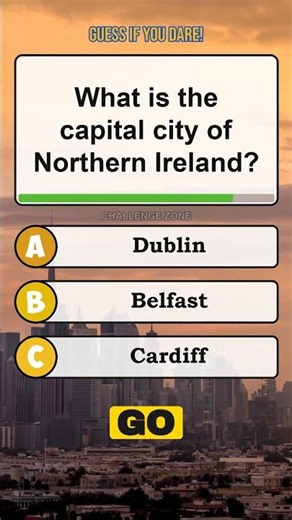 🏗️ Can You Name Northern Ireland's Capital? 🇬🇧☘️ #Shorts #uk #british