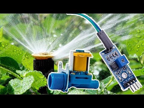 IRRIGAÇÃO AUTOMÁTICA DA HORTA - VÁLVULA SOLENOIDE E SENSOR DE UMIDADE DE SOLO.