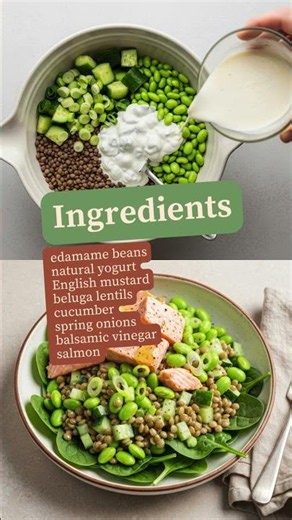 Salmon and Edamame Salad - ready in 5 minutes