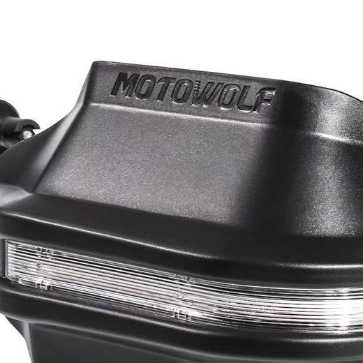 MOTOWOLF Motorcycle Handlebar Windshield Hand Guard with LED Light Handguards Protectors for Motor Bike