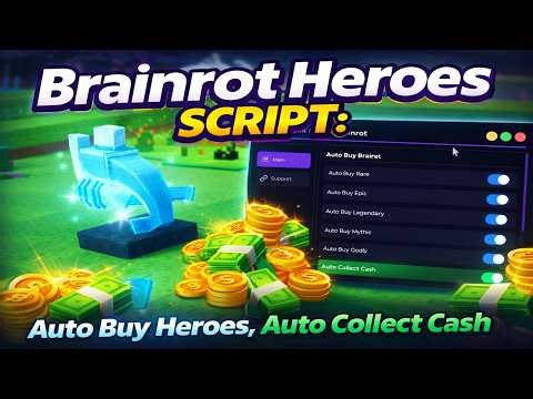 Brainrot Heroes script: Auto Buy Heroes, Auto Collect Cash