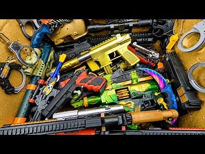 Ultimate Toy Gun Collection Box 🔥 Gold SMG, Sniper Rifle, Pistols, Tactical Gear & Karambit