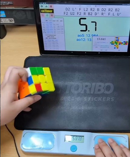 ルービックキューブ片手で8.75秒！ #ルービックキューブ #rubikscube 秒！