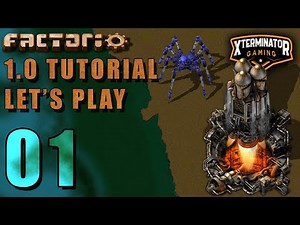 Factorio 1.0 Tutorial Lets Play EP1 - First Steps: Introduction Guide For New Players Gameplay