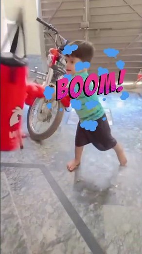 Funny Baby Boxing 🥊 | Cute Kids Punching Practice 😂 | #BabyBoxing #KidsFun #Shorts #BabyPunch