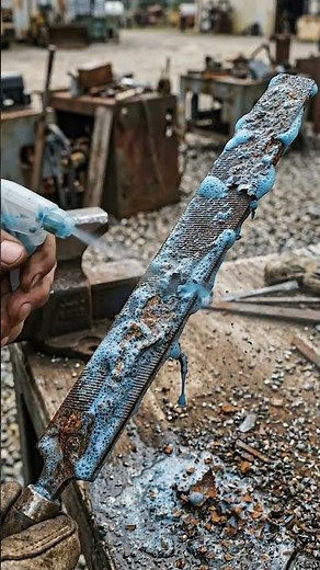 Instant Rust Removal Magic? 🪄✨ Satisfying Metal Transformation #rustremoval #tools