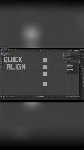 Blender Quick Align Tool: Effortless Object Alignment Made Easy! #shorts