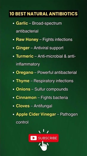 10 Best FOODS That Act Like Natural Antibiotics
