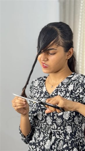 മുടി മുറിച്ചാലോ💇‍♀️hair cut tutorial for beginners ✅#shortsfeed #viral #trending