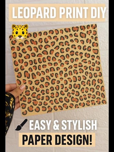 Leopard Print DIY | Easy & Stylish Paper Design 🐆✨ #shorts #EasyDIY #LeopardPrintDIY #PaperCraft