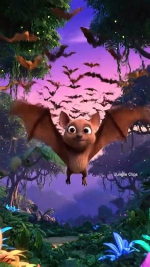 Magical Bat Night Flight! 🦇✨ Cartoon | Jungle Clips