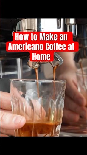 How to Make an Americano Coffee at Home #howtomakeamericano #coffee