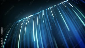 Abstract Light Fiber Strings Flowing Background Loop/ 4k animation of an abstract wallpaper technology background with flowing powerful speed stroke patterns and depth of field seamless looping