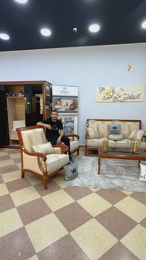 Salon king 7 place avec table 34.5 million | Malek Meubles