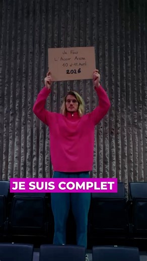 Paul Mirabel on Instagram: "Accor Arena les 10 & 11 Avril complet 6 mois à l’avance & tournée des 40 Zéniths 2026 complète, on annonce une grosse grosse surprise demain à 18h soyez à l’affût 🩷🥳☀️​🌎​🎥​​​🍿​"