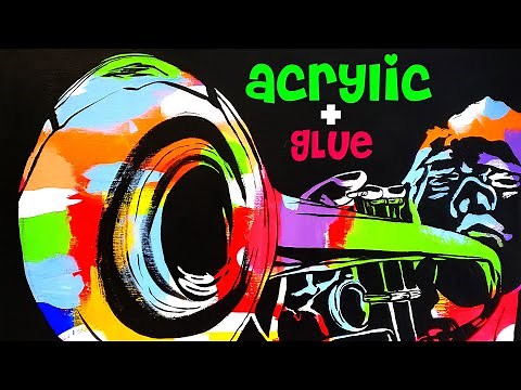 Acrylic Painting Technique ( Masking Fluid ) Tutorial for Beginners