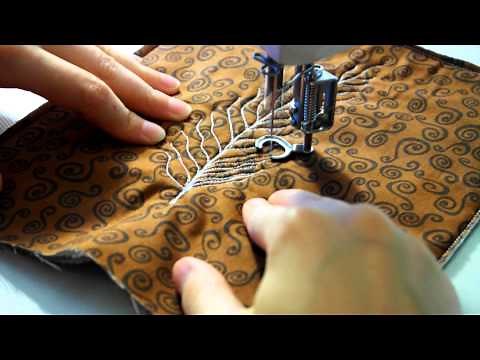 Free motion quilting on an industrial sewing machine Juki DDL 8700