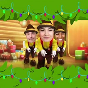 Christmas Rocks! Now it can rock even harder when you stick your face in this merry eCard. Get those LOLs rolling when you rock out elf style with up to 5 family & friends! 🎄🎸🕺🏽 | JibJab