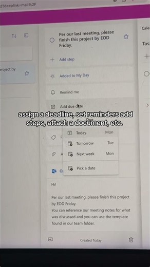 turn any email into an actual task in outlook and never lose track of what needs to get done 📋