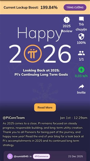 As 2025 comes to a close, Pi remains focused on steady progress, responsible building, and long-term utility creation. Thank you to all Pioneers for being part of the journey, and happy new year! https://minepi.com/blog/pi-2025-year-end/ Read the end of year blog for a look back at Pi’s accomplishments in 2025 and its continued long term strategy. | Kim Thinh