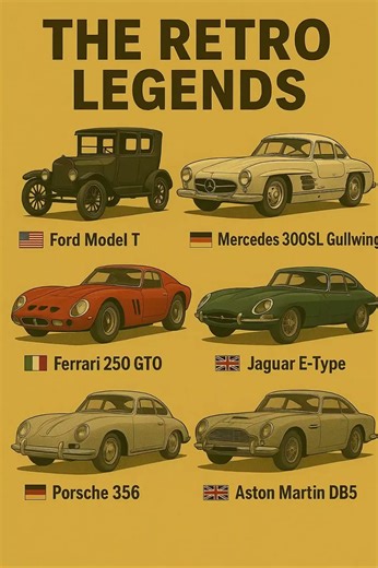 🚗 THE RETRO LEGENDS | The Most Iconic Classic Cars Ever Made #automobile#ytshorts