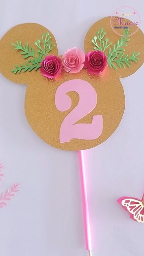 Deco Eventos Magic on Instagram: "How to make a Minnie topper?❤¿Cómo hacer un topper de Minnie?😍 Te enseñamos hacer un topper de Minnie #reels2024 #minnie #craft #diy #manualidadesfaciles #decoration #rose #foryou #happybirthday #decoeventosmagic"