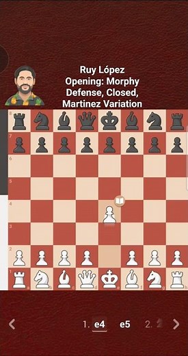 Chess Opening : Ruy López Opening: Morphy Defense, Closed, Martinez Variation