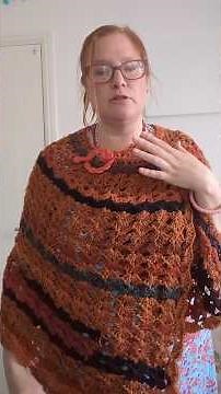 Autumn shawl/cape #crochet