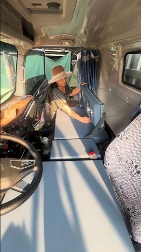 Custom Truck Camper Cabin Setup Ultimate Truck Cabin Transformation #minitruck 🚛