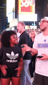 SHE STARTED DANCING WHAT THE HECK😂😂😭 #crying #dance #nyc #fyp #foryoupage #timesquare | Justin Interview