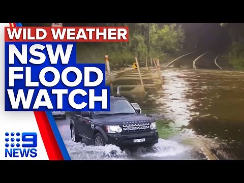 NSW on flood watch as heavy rain front sweeps south | 9 News Australia