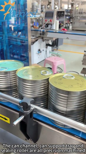Can sealing machine with dust cover sealing 153mm diameter tin cans, powder can seamer machine