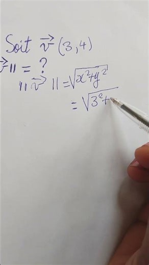 Norme d'un vecteur, formule de calcul