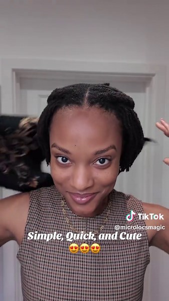 Short Loc Edition: Simple. Quick. Cute 🔥🔥🔥 #microlocs #microlocsjourney #shortlocstyles #shortlocstyles #locinspiration