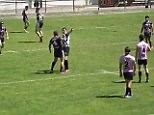 Shocking moment player knocks out referee during match