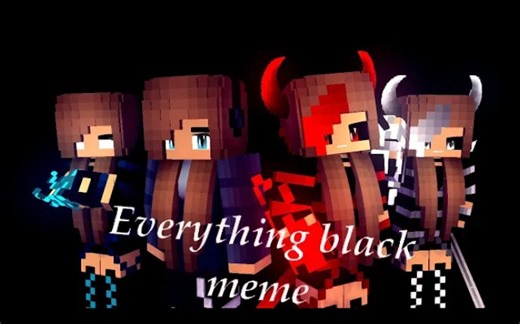 "Everything black meme" [Minecraft animation]