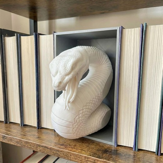 Snake Booknook: Library Shelf Insert, 3D Printed Fantasy Book Nook, Gift for Readers - Etsy Sverige