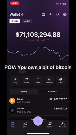 POV you own a bit of bitcoin #larp #fyp #crypto #viral #money