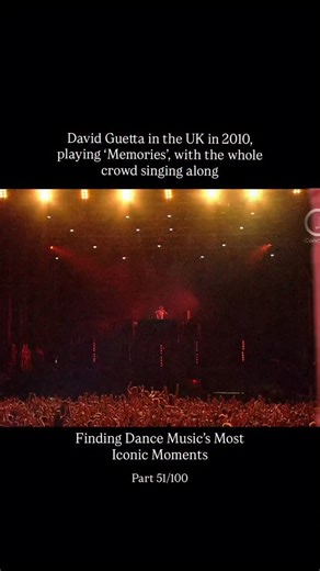 Electronic Dance Music on Instagram: "No phones in sight, just people living in the moment 🫶🏽 David Guetta dropping ‘Memories’ (feat. Kid Cudi) live at V Festival 2010, Hylands Park UK, no phones in sight, just thousands living in the moment with that iconic ‘Hey! Hey!’ sing-along! From his One Love era, this track defined early 2010s EDM festival magic"