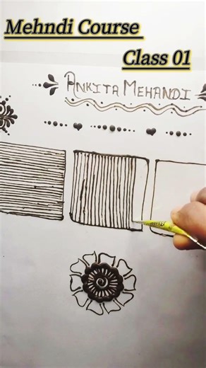 Mehndi Course Class 01 | Basic Lines for Beginners ✨